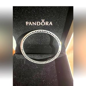 Authentic Pandora bracelet 2 sided bangle.